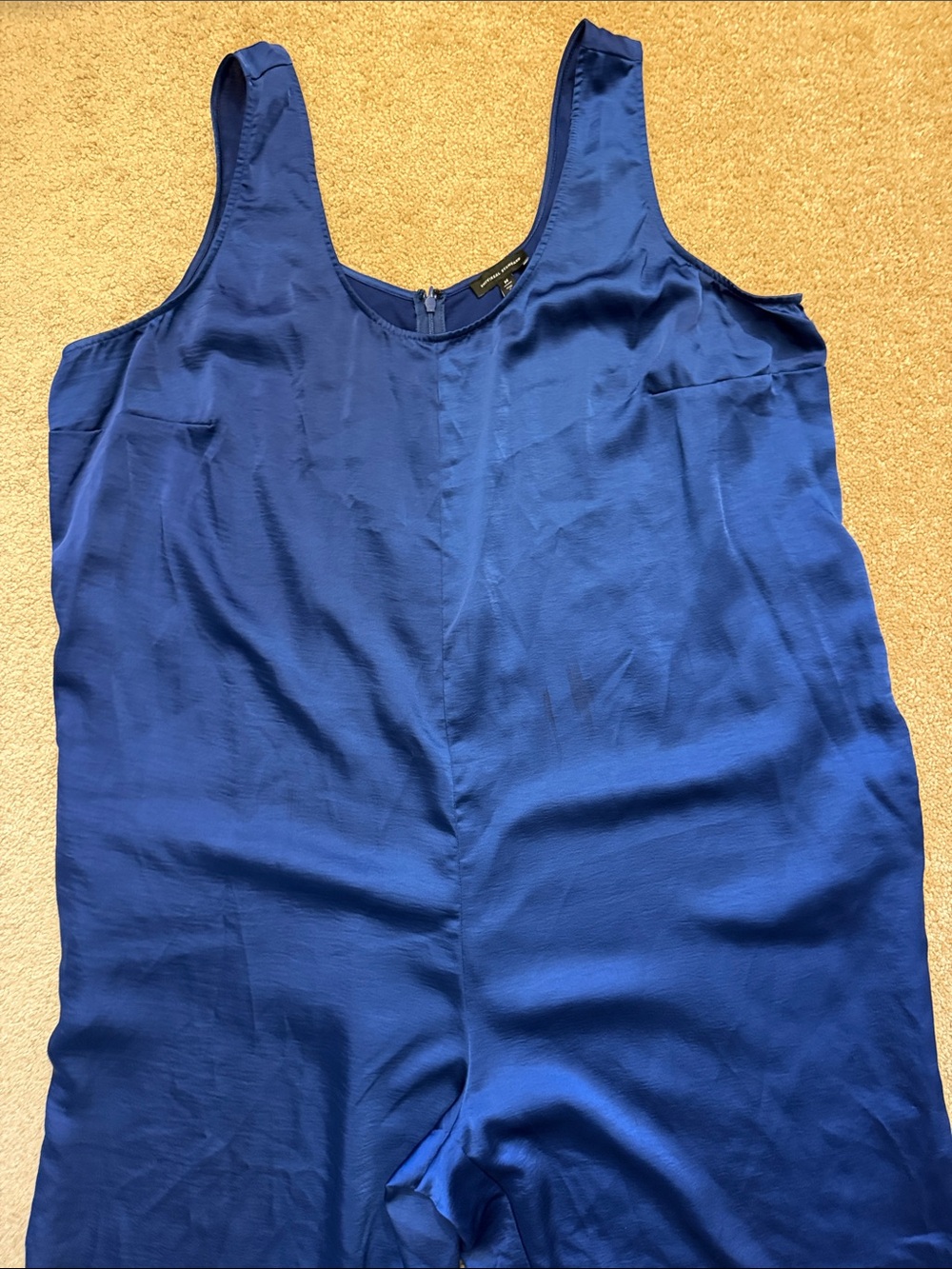 Universal Standard Satin Scoop Neck Jumsuit in Royal Blue Size 18/20 - Picture 3 of 11